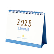 2025 Simple Desk Calendar - Smiley Face (Blue)