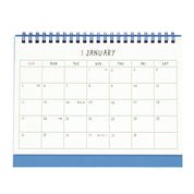 2025 Simple Desk Calendar - Smiley Face (Blue)