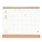 2025 Large Desk Calendar - Nature Horizon (Orange)