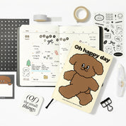 2025 Diary "Oh Happy Day" Poodle - Ivory