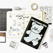 2025 Diary "Oh Happy Day" Cat - Black