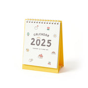 2025 Transparent Cover Desk Calendar - Happy Hamster (Yellow)