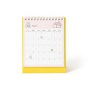 2025 Transparent Cover Desk Calendar - Happy Hamster (Yellow)