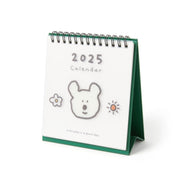 2025 Transparent Cover Desk Calendar - Bear (Green)