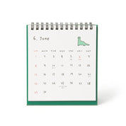 2025 Transparent Cover Desk Calendar - Bear (Green)