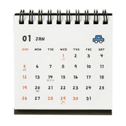 2025 Mini Desk Calendar - Puppy 'Happy New Year' (Black)