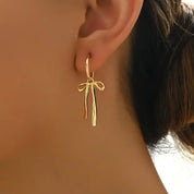 Earrings Golden Ribbon