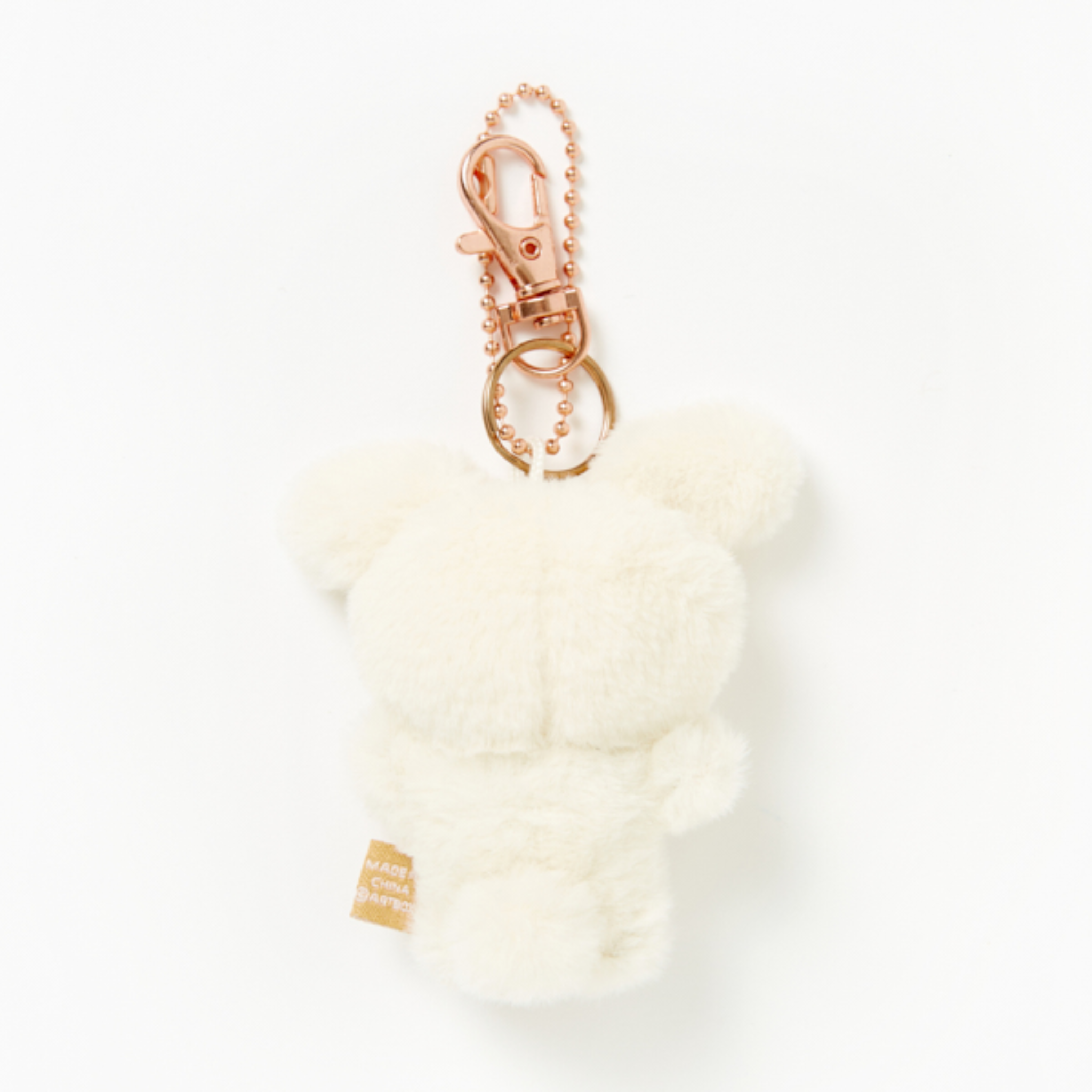 Mini Keyring Ribbon Puppy Ivory