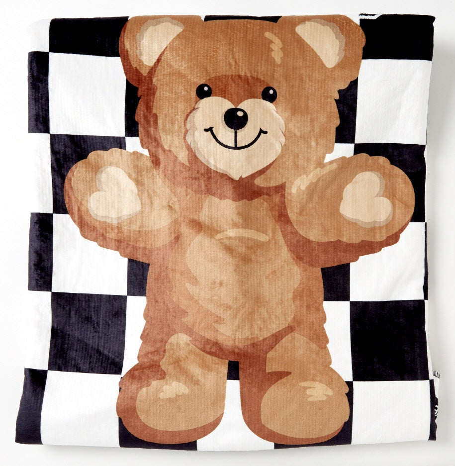 Blanket Double Side Checker Board Bear M