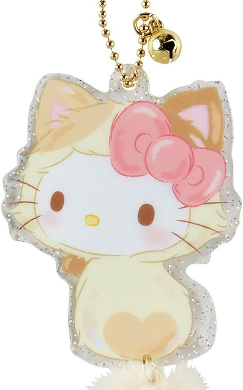 Bag Charm Sanrio Acrylic Cat with Tail (Love Neko Neko) Hello Kitty