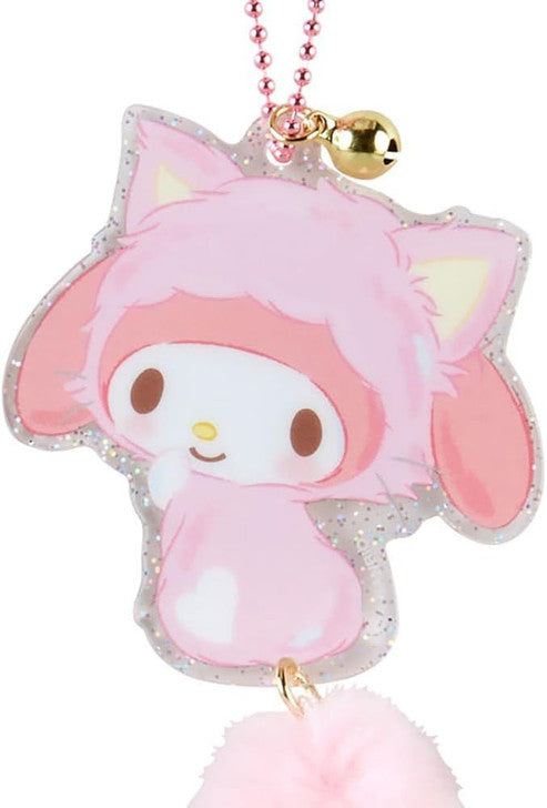 Bag Charm Sanrio Acrylic Cat with Tail (Love Neko Neko) KMy Melody