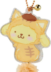 Bag Charm Sanrio Acrylic Cat with Tail (Love Neko Neko) Pompompurin