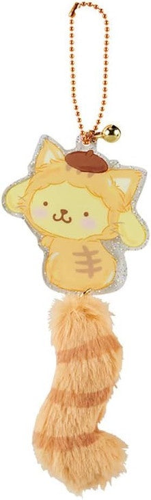 Bag Charm Sanrio Acrylic Cat with Tail (Love Neko Neko) Pompompurin