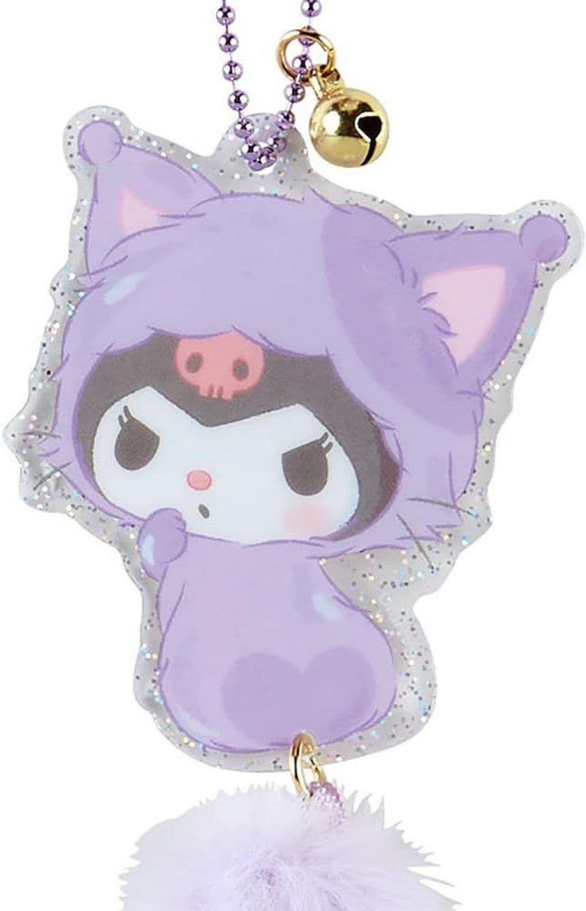 Bag Charm Sanrio Acrylic Cat with Tail (Love Neko Neko) Kuromi