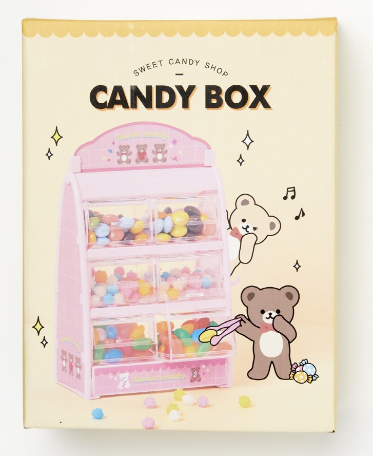 Candy Storage Box 6 Drawer Pink