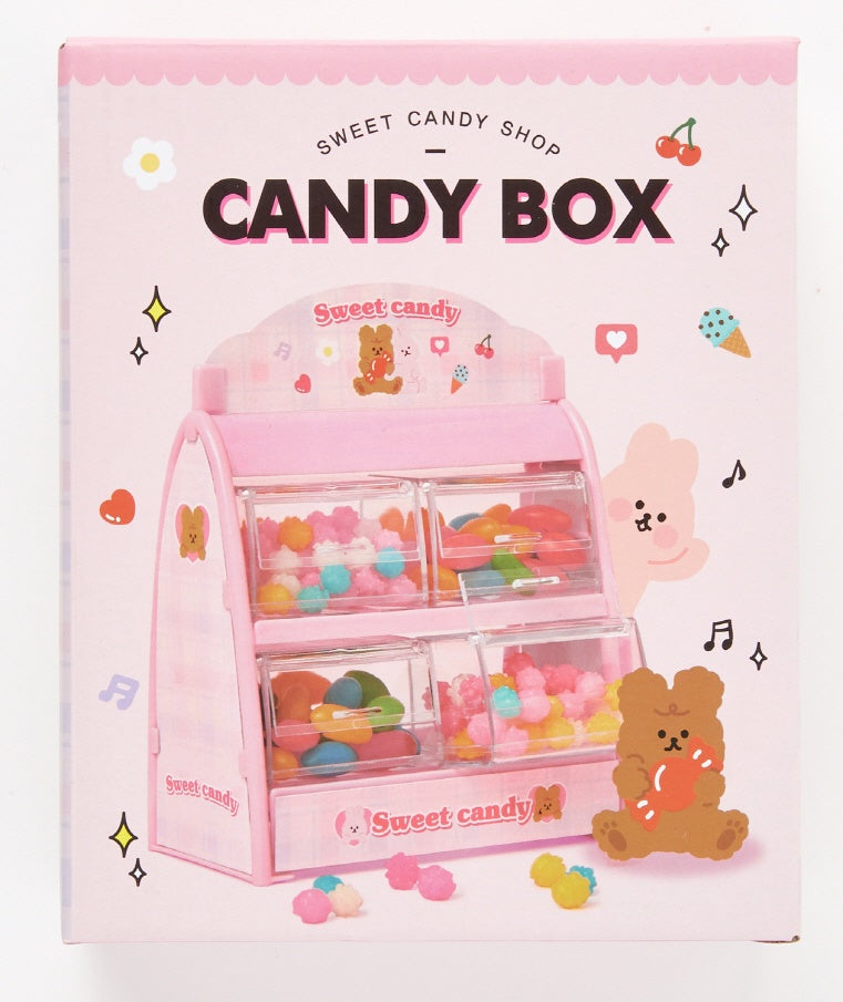 Candy Storage Box 4 Drawer Pink