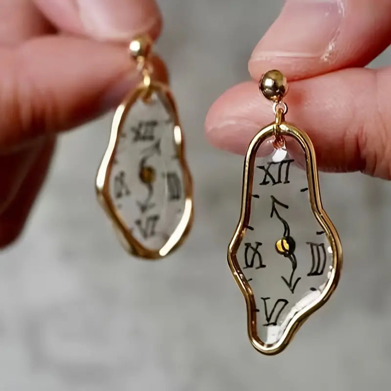 Earrings Vintage Clock