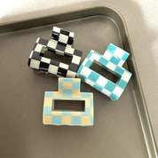 Hair Clip Checkered Pattern S