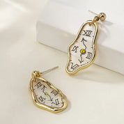 Earrings Vintage Clock