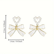 Earrings Heart & Bow