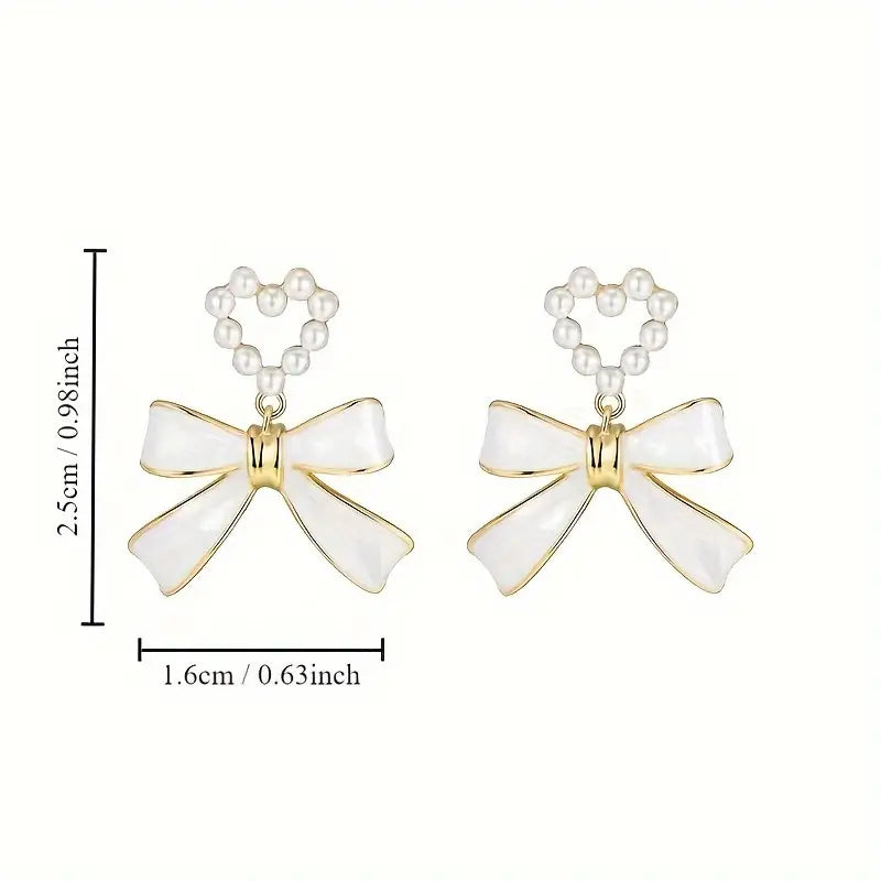 Earrings Heart & Bow