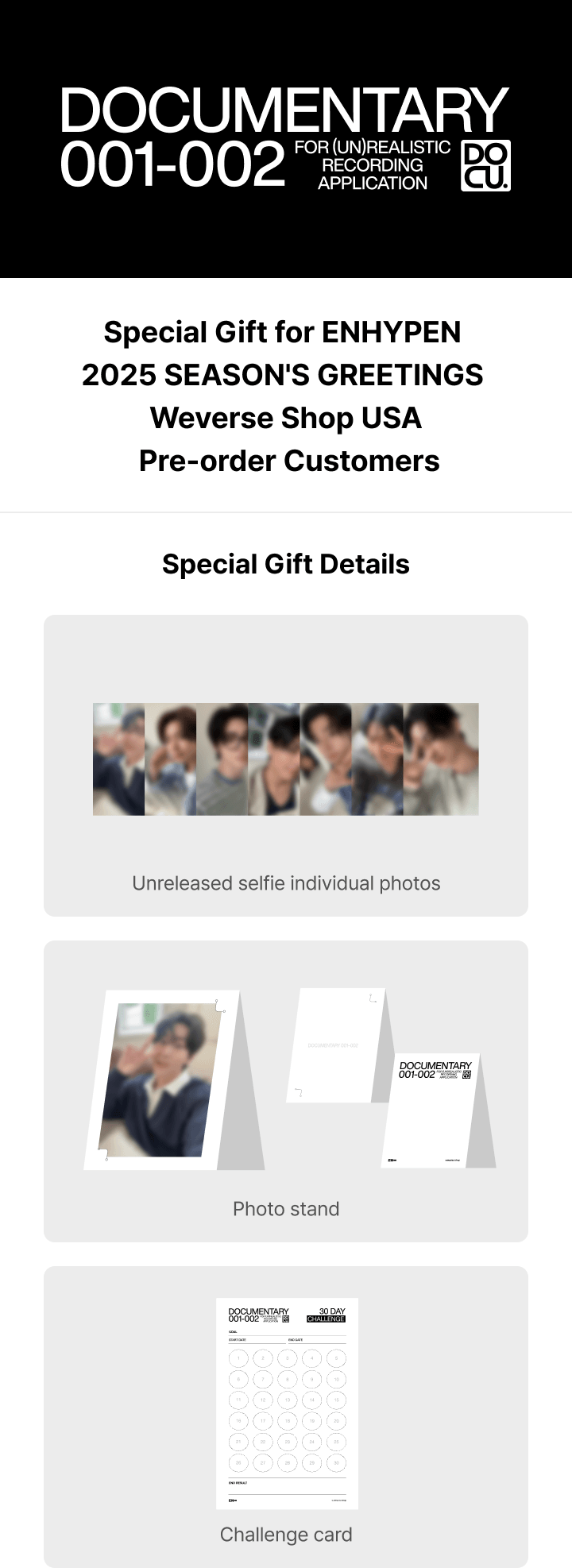 [Pre-Order] 2025 ENHYPEN SEASON’S GREETINGS + Weverse Shop POB