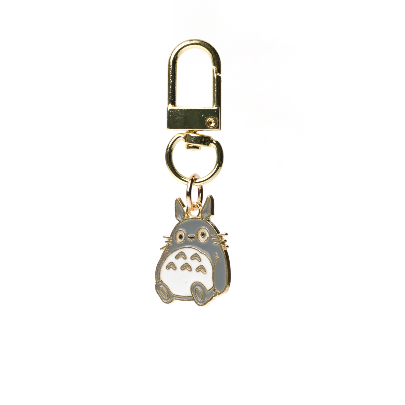 Key Ring Metal Totoro Gray Sitting