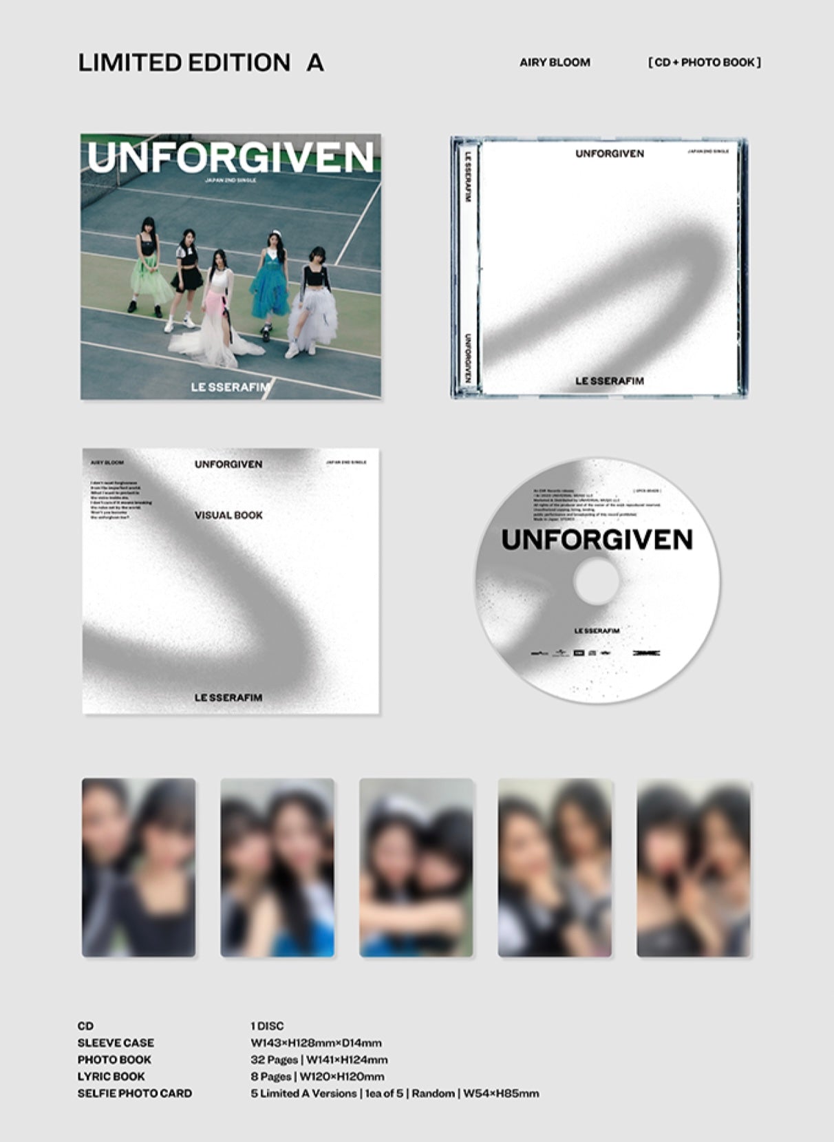 Le Sserafim Japan 2nd Album: Unforgiven [Limited Edition A]