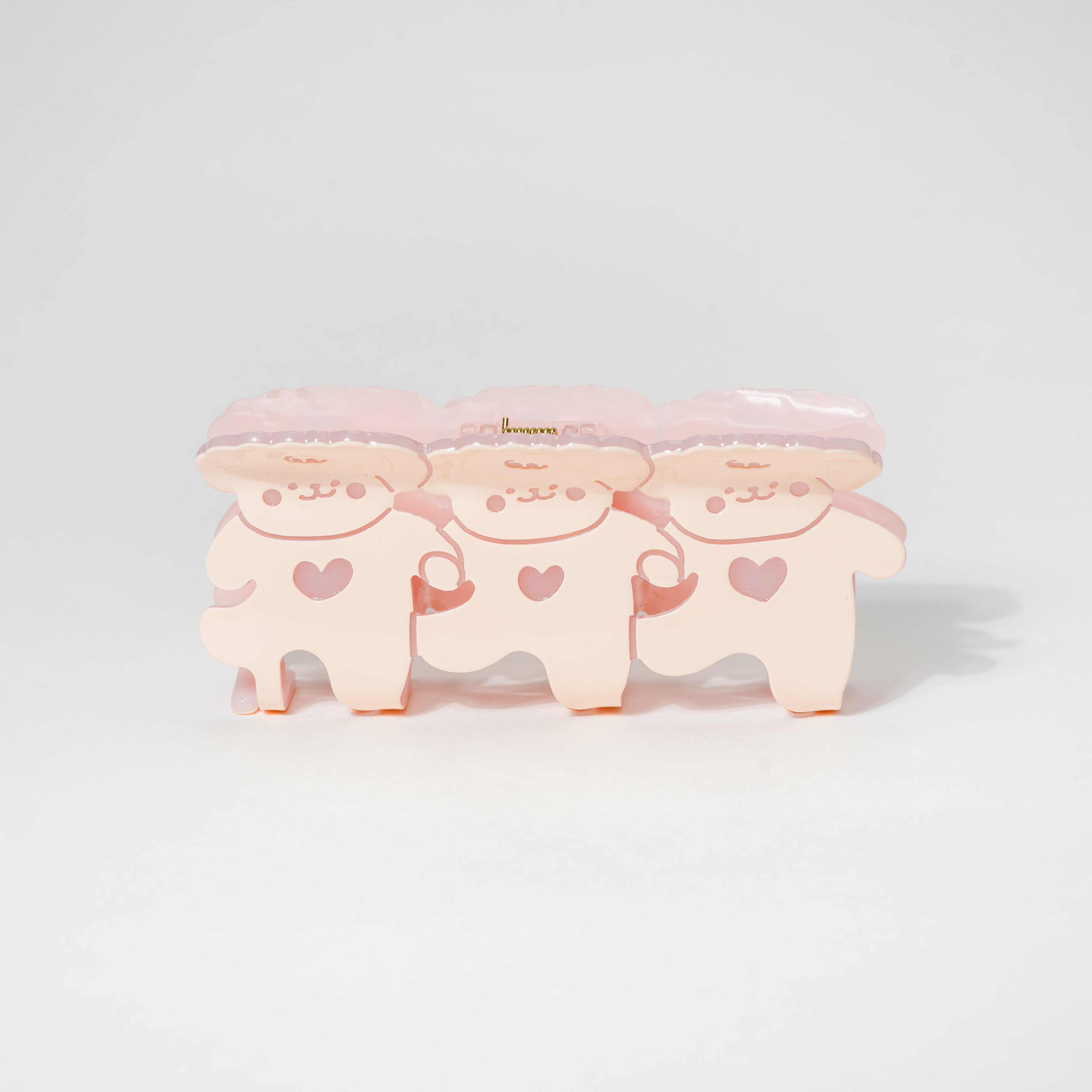 Three Puppies Pink Hair Clip