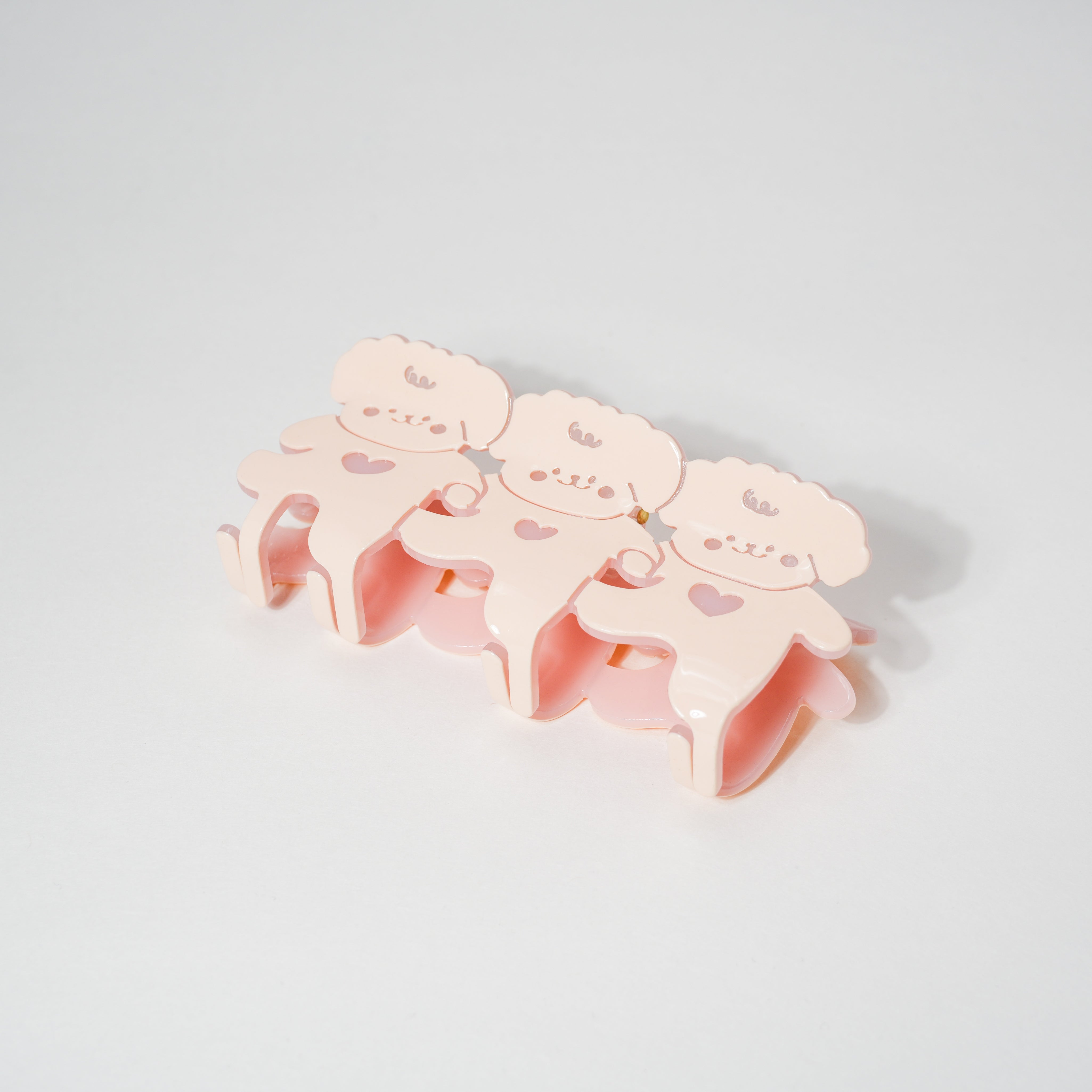 Three Puppies Pink Hair Clip