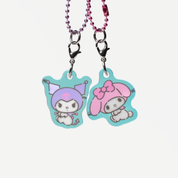 Sanrio Aurora Pair Acrylic Keychain My Melody / Kuromi