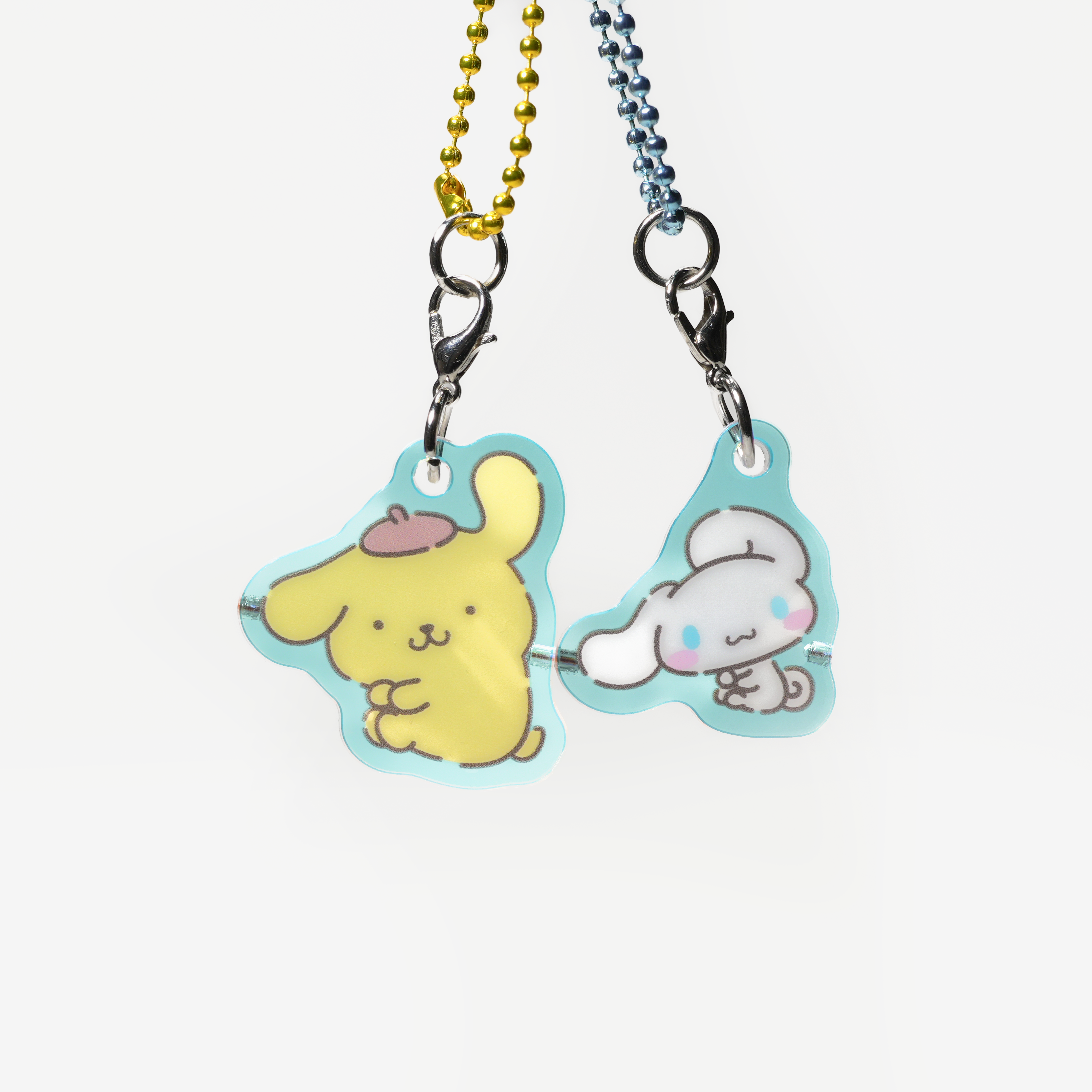 Sanrio Aurora Pair Acrylic Keychain Cinnamoroll / Pompompurin