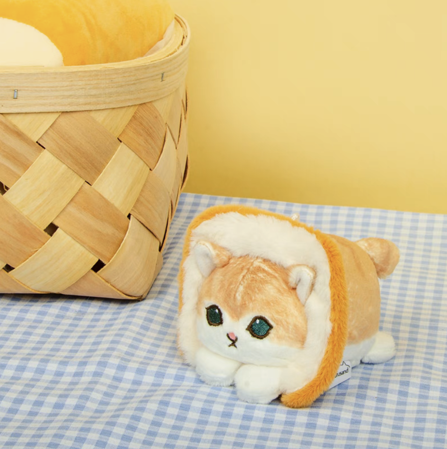 Mofusand Bag Charm - Round Toast (Brown Cat)