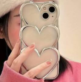 iPhone Case Electroplated Love Mobile Heart