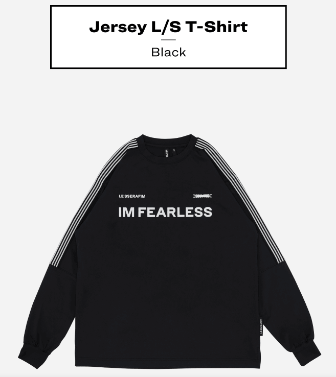 [Pre-Order] Le Sserafim Jersey L/S T-Shirt (Black)