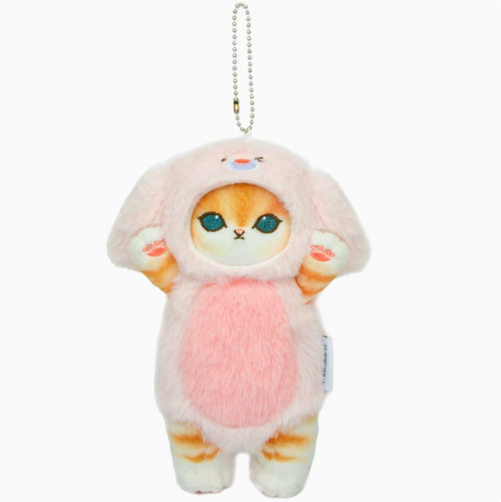 Mofusand Bag Charm - Floppy Ear Pink Bunny