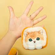 Mofusand Bag Charm - Round Toast (Brown Cat)