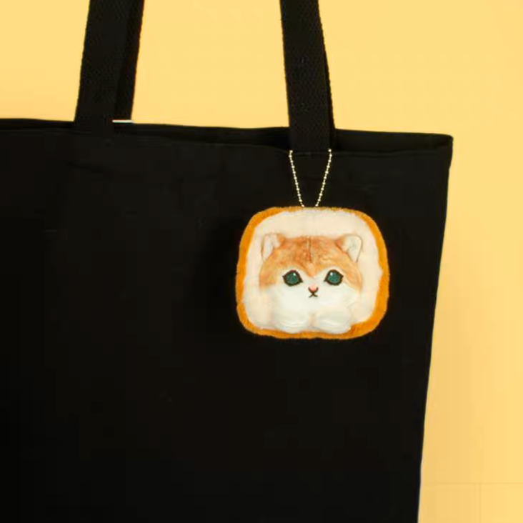 Mofusand Bag Charm - Round Toast (Brown Cat)