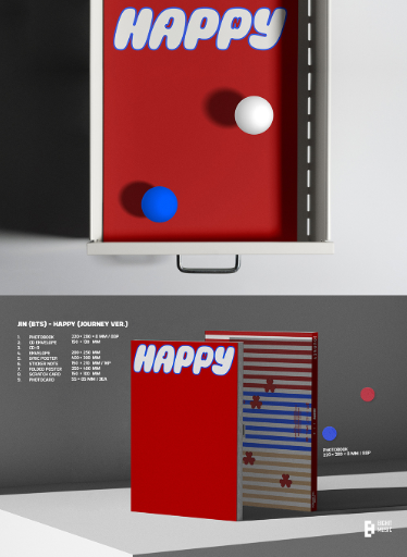 Jin (BTS) – Happy (Set) + Happy (Weverse Albums ver.) (Set) with Weverse POB