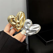 Phone Grip Pleated Heart Golden