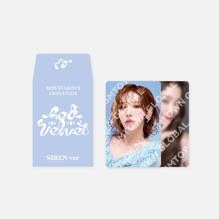 [PRE-ORDER] 2025 SM ARTIST SEASON’S GREETINGS 27 RANDOM TRADING CARD SET (Red Velvet Ver.) 2 Versions