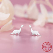 925 Earrings Mini Dinosaur Silver