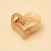 Hair Clip Heart Shaped Transparent