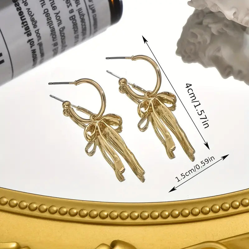 Earrings Golden Ribbon