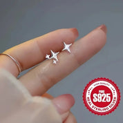 S925 Earrings Simple Star