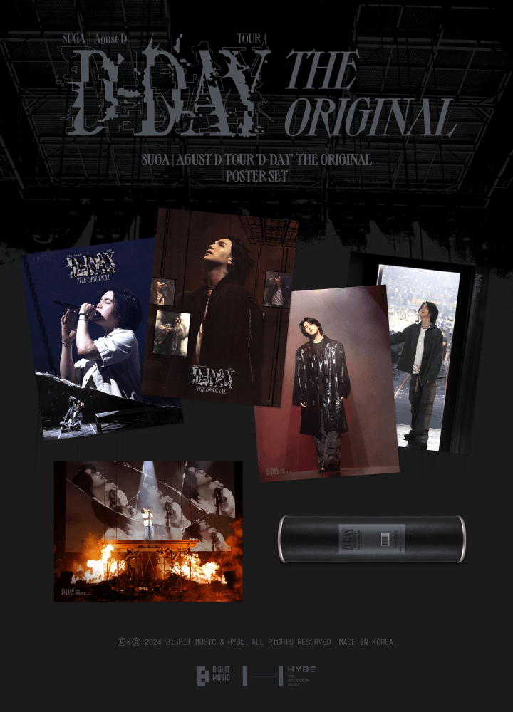 BTS Suga - Agust D Tour [D-Day] The Original (Poster Set)