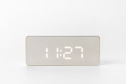 LED Mirror Digital Clock - White