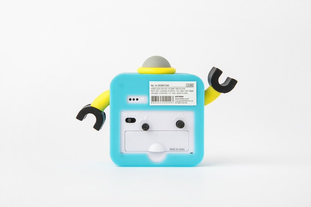 Robot Face Desk Clock (Blue)