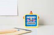 Robot Face Desk Clock (Yellow)