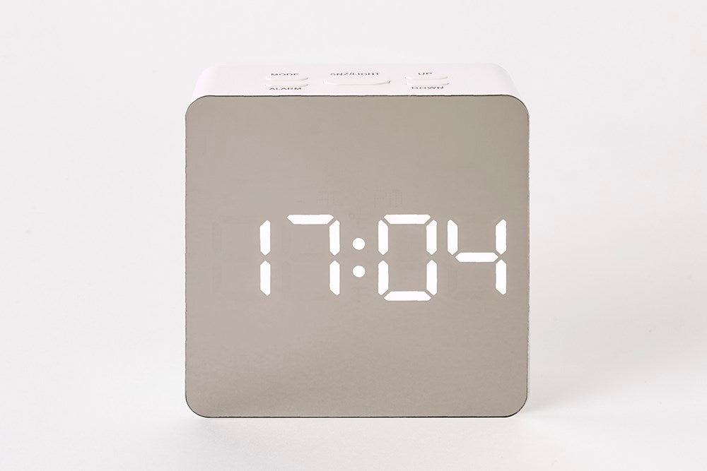 Square LED Mirror Clock (Small)